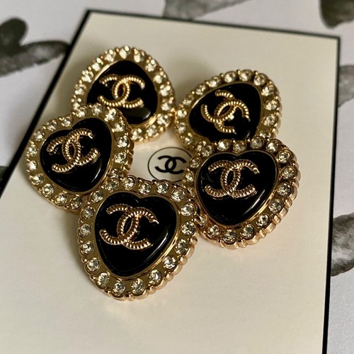 Set 2 Knöpfe Chanel CC Ersatzknöpfe Ø 22 mm Metall Knöpfe Knopf Logo Gestempelt - Bild 2 von 10