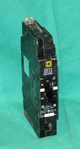 Square D 20A Leitungsschutzschalter EDB14020 277V 20 Ampere NEU - Bild 1 von 3