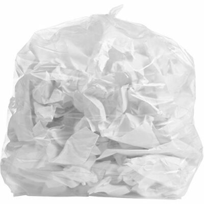 GARBAGE BAGS Trash Bag Yard Cleaning Clear 1.3 Mil 33x39 100 Pack PLASTICMILL
