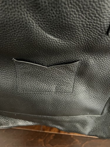 NWOT Large Michael Kors Black Leather Suede Tote Bag - Picture 8 of 13