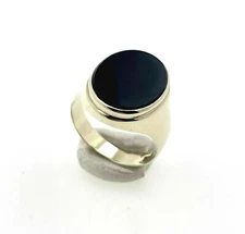 Signet Ring 333 Gold - Size 62 - 4.50 Grams - Onyx