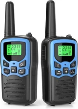 Long Range 100 mile Walkie Talkie Two Way Radio Charge Headset Waterproof 2 PACK