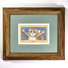 Randal Spangler Signed Numbered Limited Edition Cat Print 441/600 w/ COA Framed