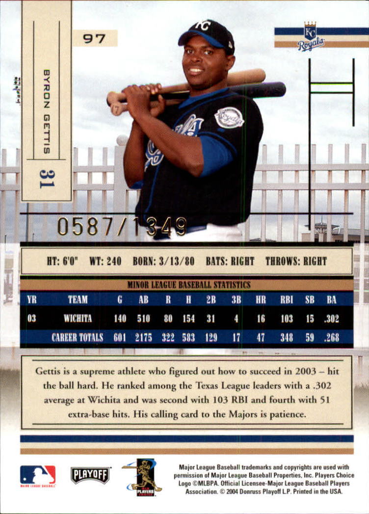 2004 Absolute Memorabilia #97 Byron Gettis /1349 - NM-MT | eBay