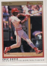 1991 O-Pee-Chee Premier Eric Davis #29 Cincinnati Reds Baseball Card 