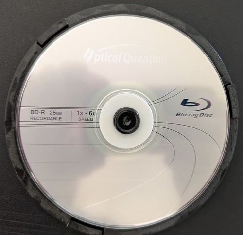 8 Optical Quantum 6x 25GB Blu-ray BD-R Logo Top Blank Disc OQBDR06LT-10 USED - Picture 2 of 2