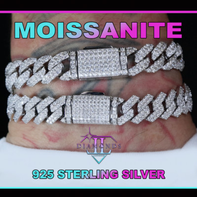 Moissanite Cuban Armband | Cuban Link Bracelet | Moissanite Iced Out Armband