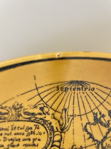 Norcrest World Map Dinner Plate Globe Atlas Homeschool Learning Made In Japan - Picture 5 of 6