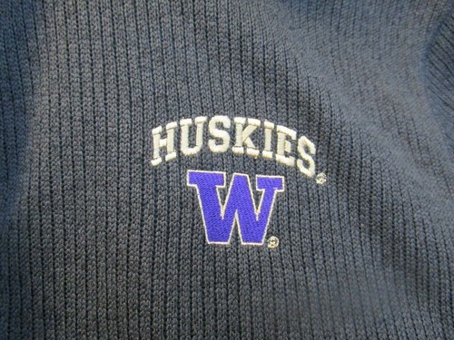 Washington UW Huskies Logo Champion 1/4 Zip Gray Sweater Sweatshirt Mens NWT 2X - Picture 2 of 8