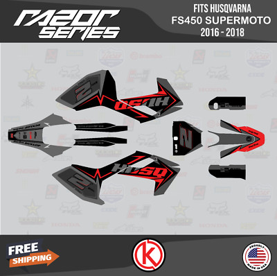 Graphics Kit for Husqvarna FS450 Supermoto 2016 2017 2018 Razor  - Red Shift