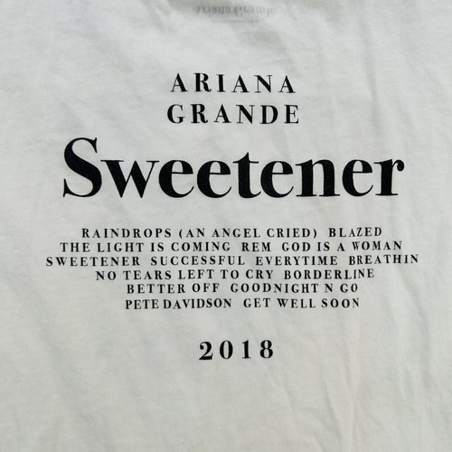 Ariana Grande Shirt Youth 12-14 White Band Concert Tour Music Sweetener Girls - Picture 10 of 21