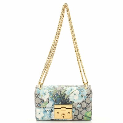 Gucci Padlock Shoulder Bag Blooms Print 