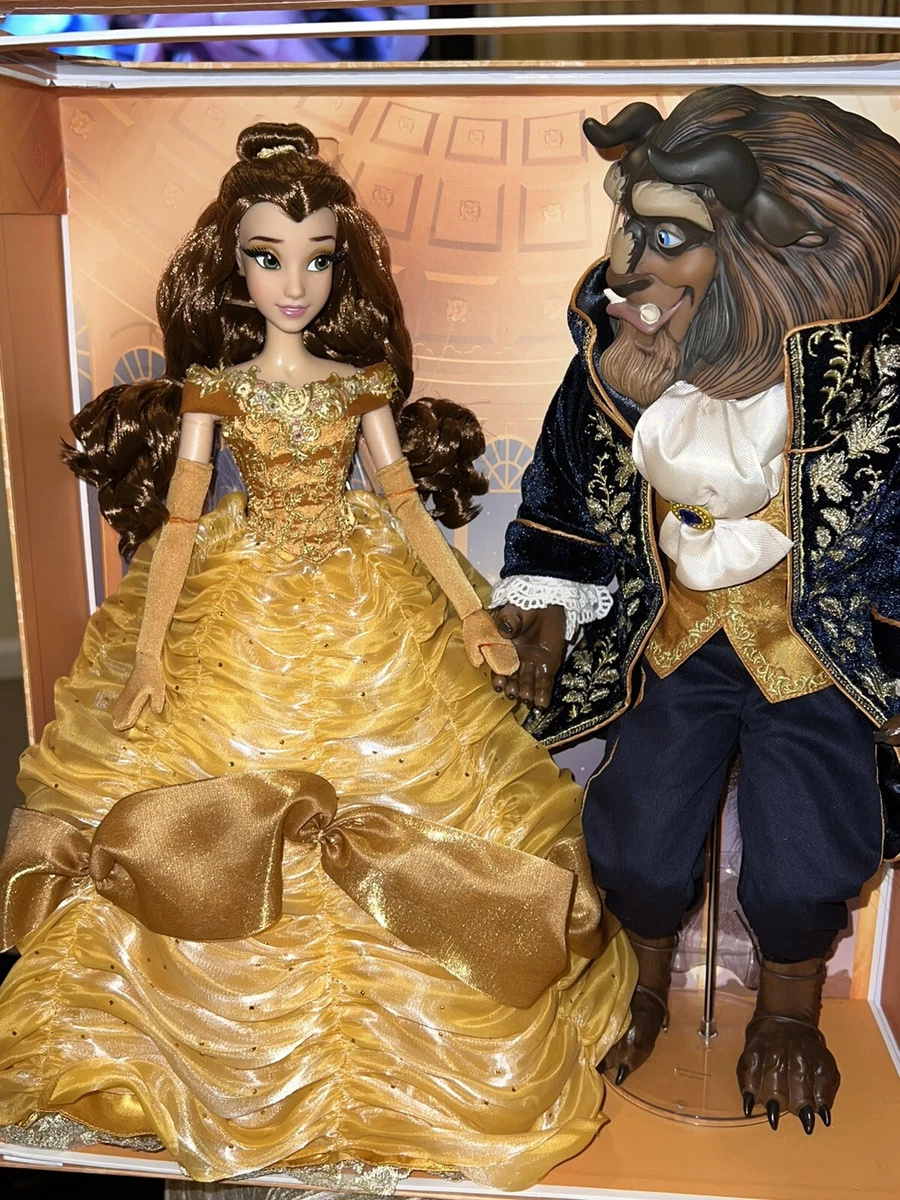 DISNEY STORE BEAUTY AND THE BEAST PLATINUM LIMITED EDITION DOLLS NRFB 1 OF 500