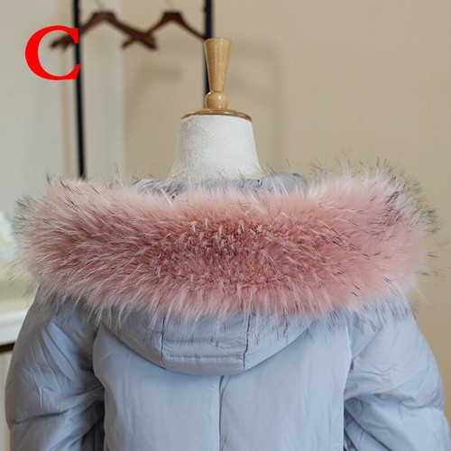 Winter Warm Faux Fox Fur Collar For Hood Coat Jacket Trim Scarf Shawl Wraps Acc - Picture 8 of 24