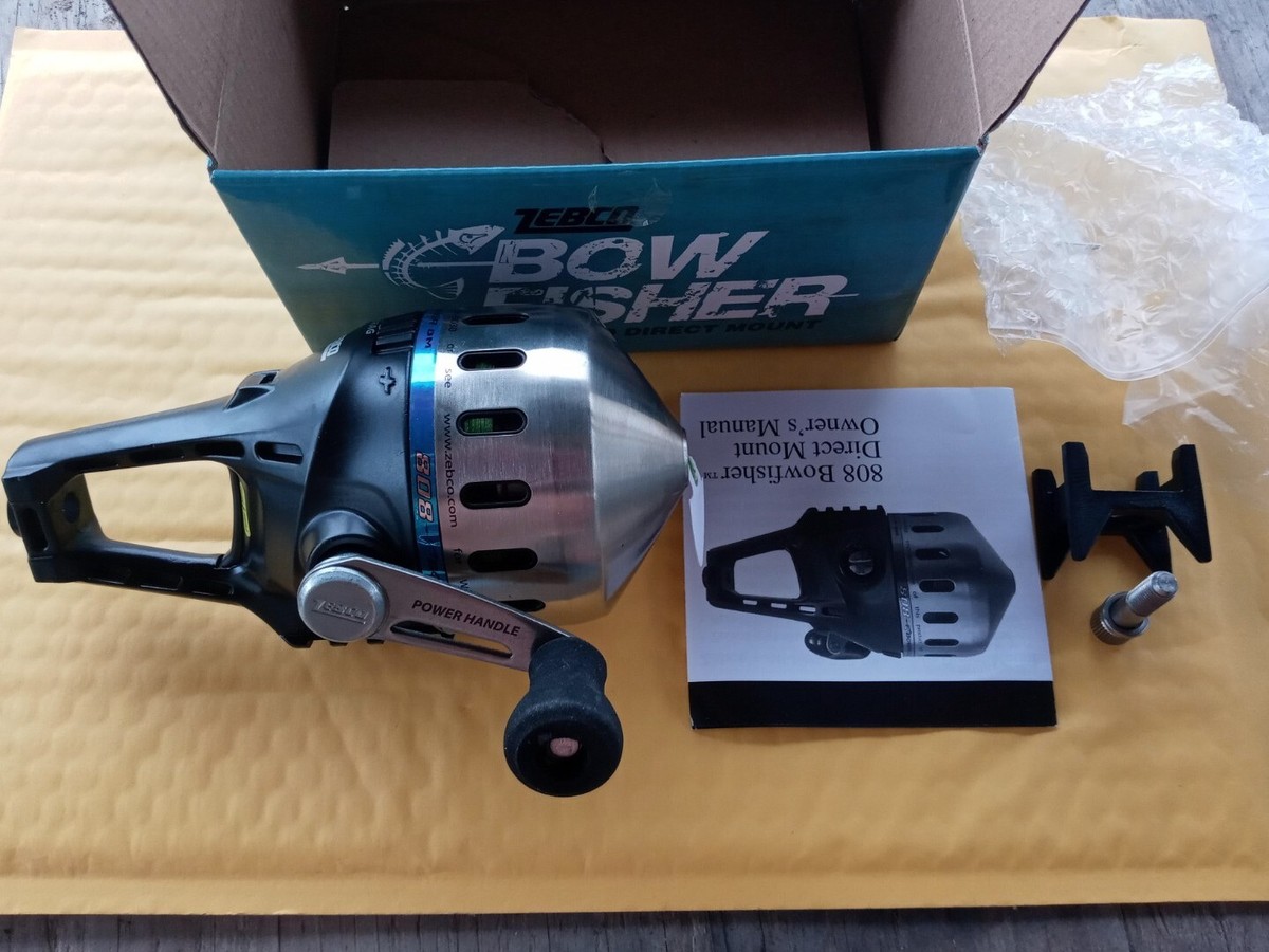 uver  Zebco BowFisher 808 HD Direct Mount Reel & 2 Bonus Bowline