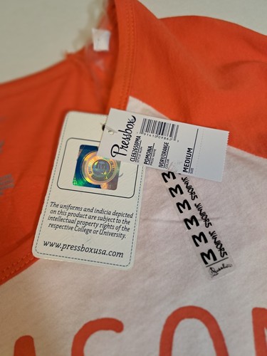 Pressbox Clemson University Raglan Long Sleeve Top Tshirt Women size M Juniors. - Picture 11 of 13