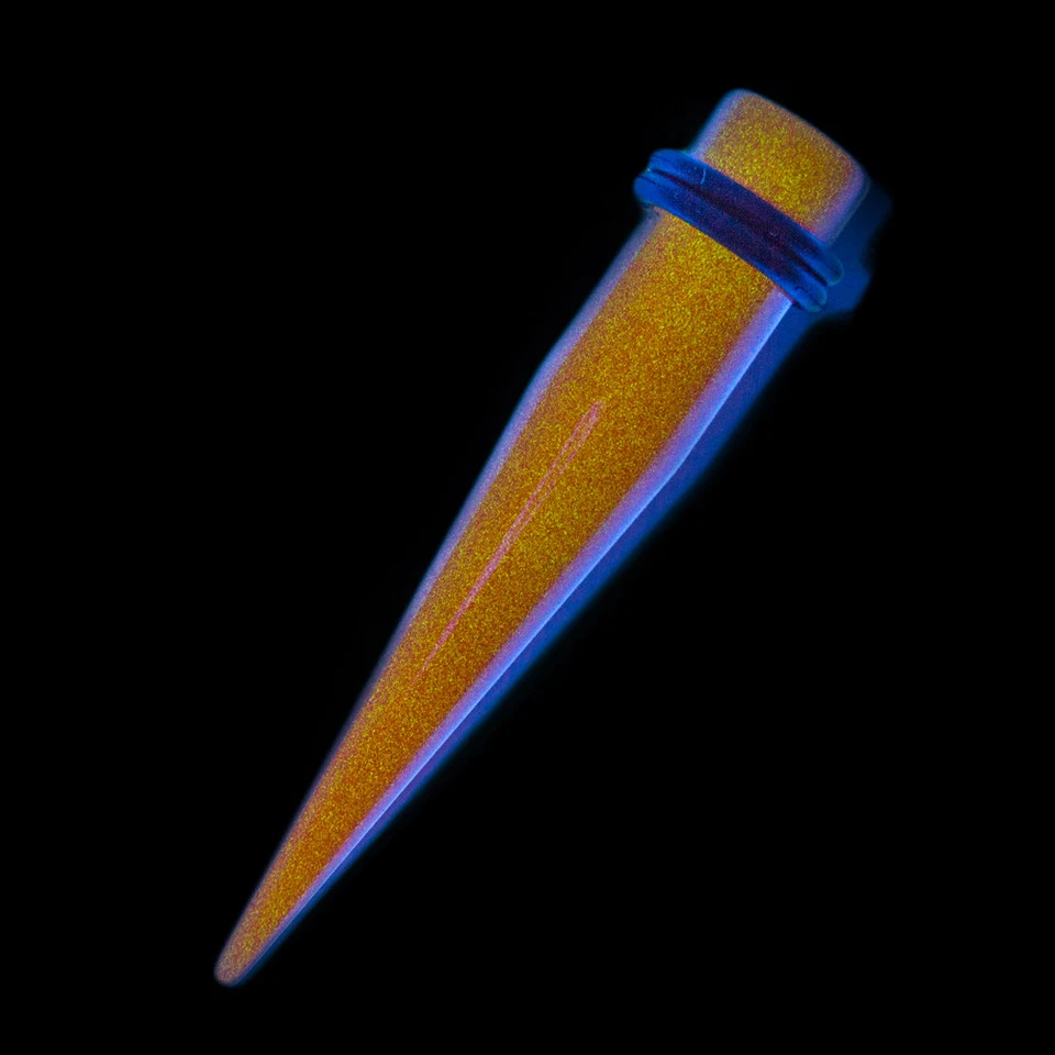 36 Piezas 14GA a 00GA Conos Brillantes con Tapones Kit de Estiramiento de Oreja 00G UV Brillo Rojo Foto 3 de 4