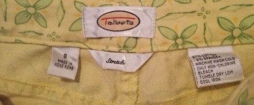 Talbots Women's Yellow Green Leaf Print Stretch Ankle Pants Size 8 - Bild 3 von 5