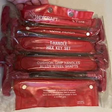 Hexcraft 8 Piece , T-handle,  9 Inch Hex Key Set Standard
