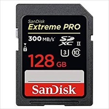 SanDisk SDXC UHS-II Memory Card Class 10 128GB 300MB/s Japan NEW