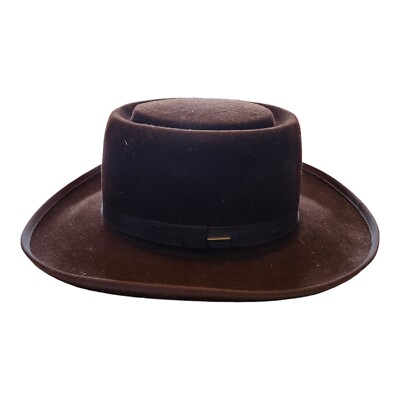 Wild West Warner Brothers James West Cowboy Hat Brown 100% Wool 1999 USA Small Vintage Wild Wild West James West Warner Brothers Cowboy Hat  main image 2