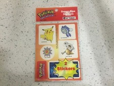 1998 POKEMON ARTBOX Sticker sheets RAPIDASH Super Size SQUIRTLE PIKACHU SEALED