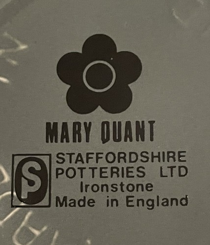 Vintage RARE MARY QUANT GREY FLORAL MUG | Staffordshire Made in England VGC - Picture 2 of 11