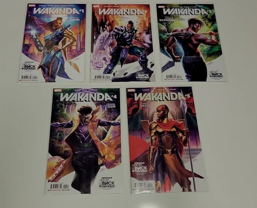 🔑Wakanda (2022/23) #1-5 NM-/VF COMPLETE SERIES SET Black Panther MARVEL COMICS