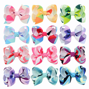 12Pcs//Lot Baby Girls Hairpins Accessories Hair Ribbon Bows Headband Hair Clips