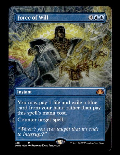 MTG - Force of Will Borderless - Dominaria Remastered - Near Mint