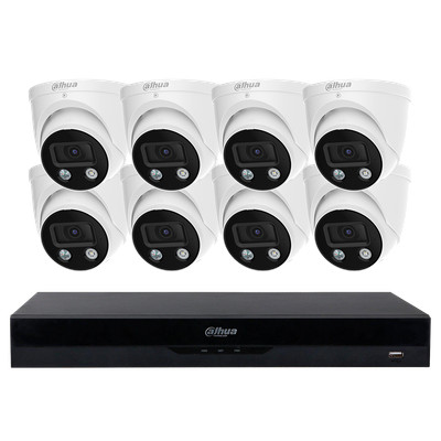 Wizsense Dahua 8CH POE 8MP IP Camera System SMD4.0 IPC-HDW3849H-AS-PV Alarm Lot 