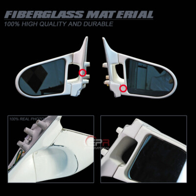 For Evolution Evo 5 6 CP9A RHD Fiberglass Aero Mirror Rearview Side Mirror Pair