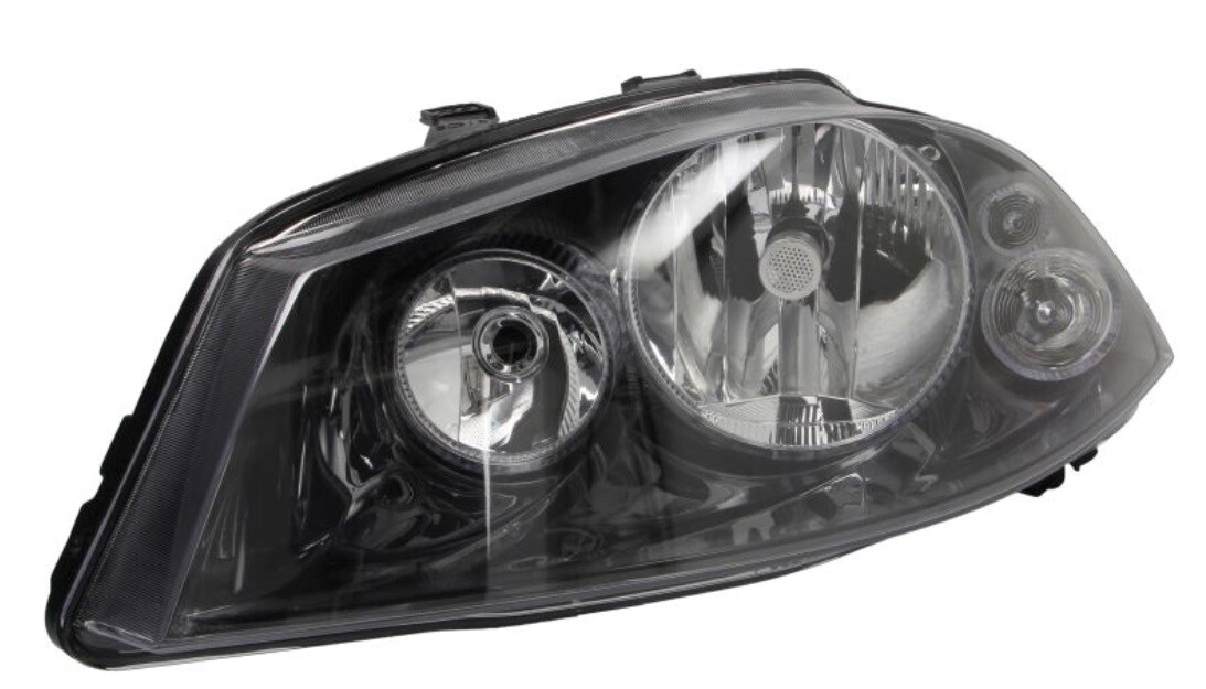 Phare gauche Seat Ibiza 6L pour remplacement rénovation 2002-2006 fond noir électrique