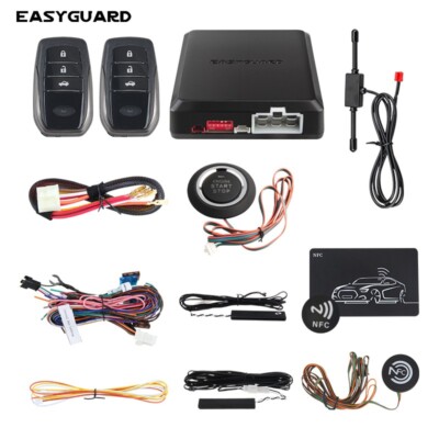 EASYGUARD Alarm Automatic Lock Unlock Ignition Start Car finding NFC Entry DC12V