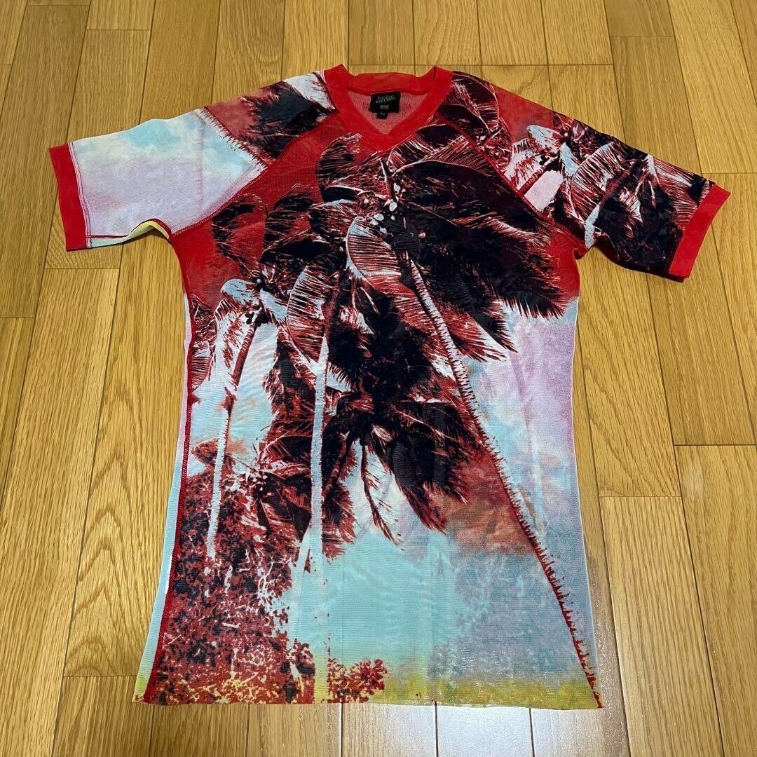 Jean Paul Gaultier Homme Powernet Short Sleeve T-shirt Red Jean Paul Gaultier Homme Powernet Short Sleeve T-shirt Red