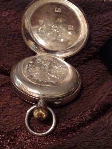 Antiguo Reloj de Bolsillo de Plata Esterlina con Sello Thomas Peter Hewitt funciona - Imagen 3 de 11