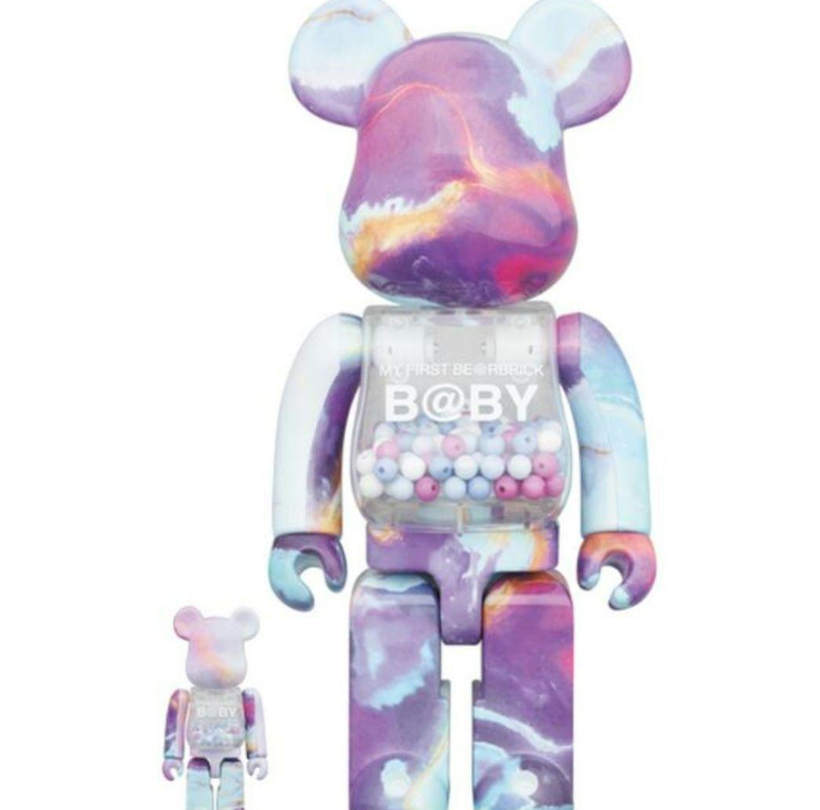 MEDICOM TOY - MY FIRST B@BY MARBLE 　R@BBRICK＆NY@BRICK My First BE@RBRICK B@BY Version 400% & 100% Marble MEDICOM