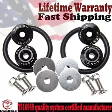 Fastener Quick Release Car Bumper Fender Trunk Hatch Lid Kit Black Aluminum US