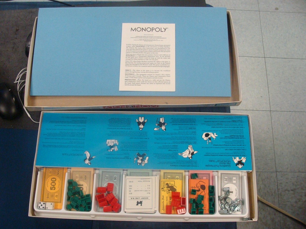 MONOPOLY real estate trading game 1973 Parker Brothers | eBay