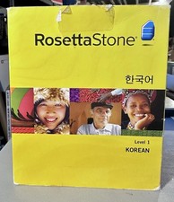 Rosetta Stone Korean Level 1 Box Set Audio Companion and Key Version 3 Headphone