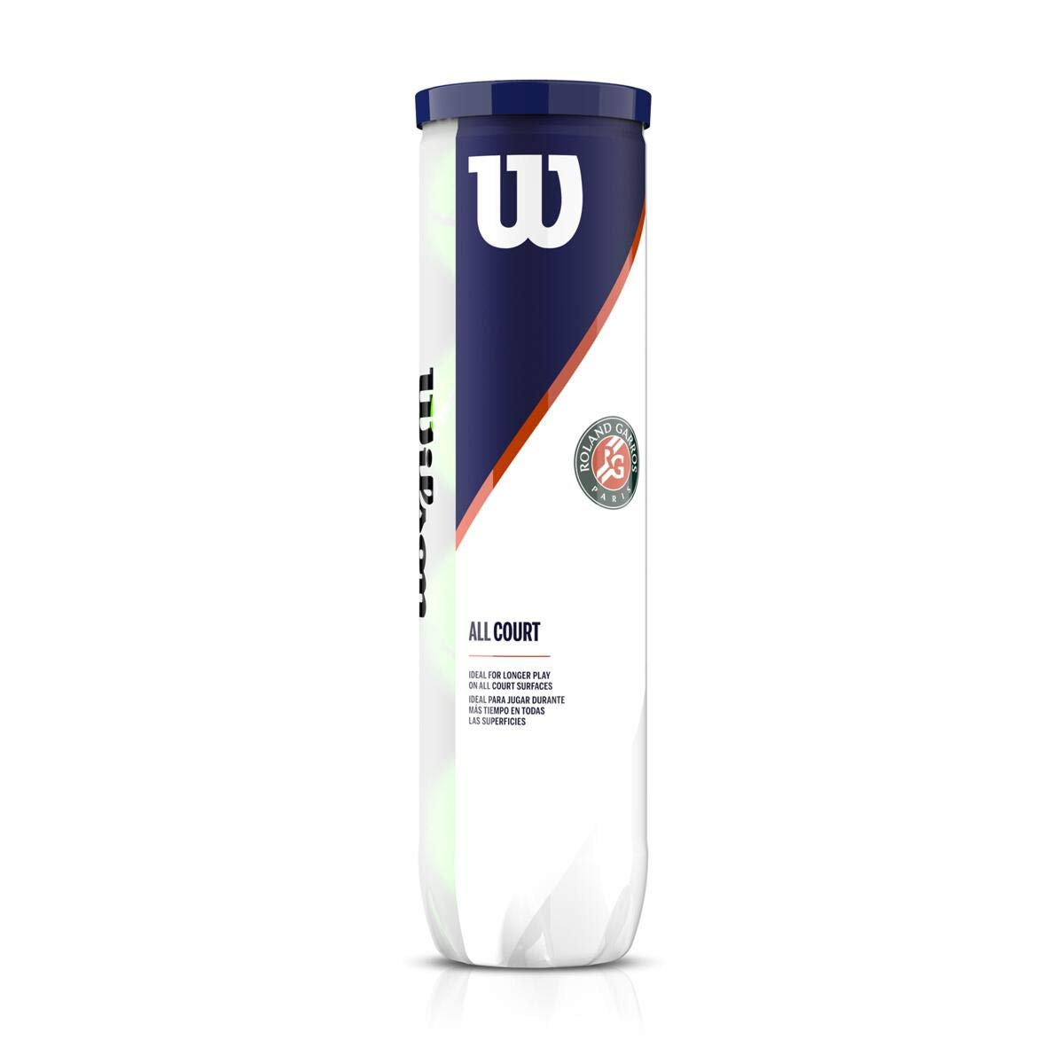 Wilson Roland Garros, WRT116400 Palline da Tennis Ufficiali, Tubo da 4 (o1o)