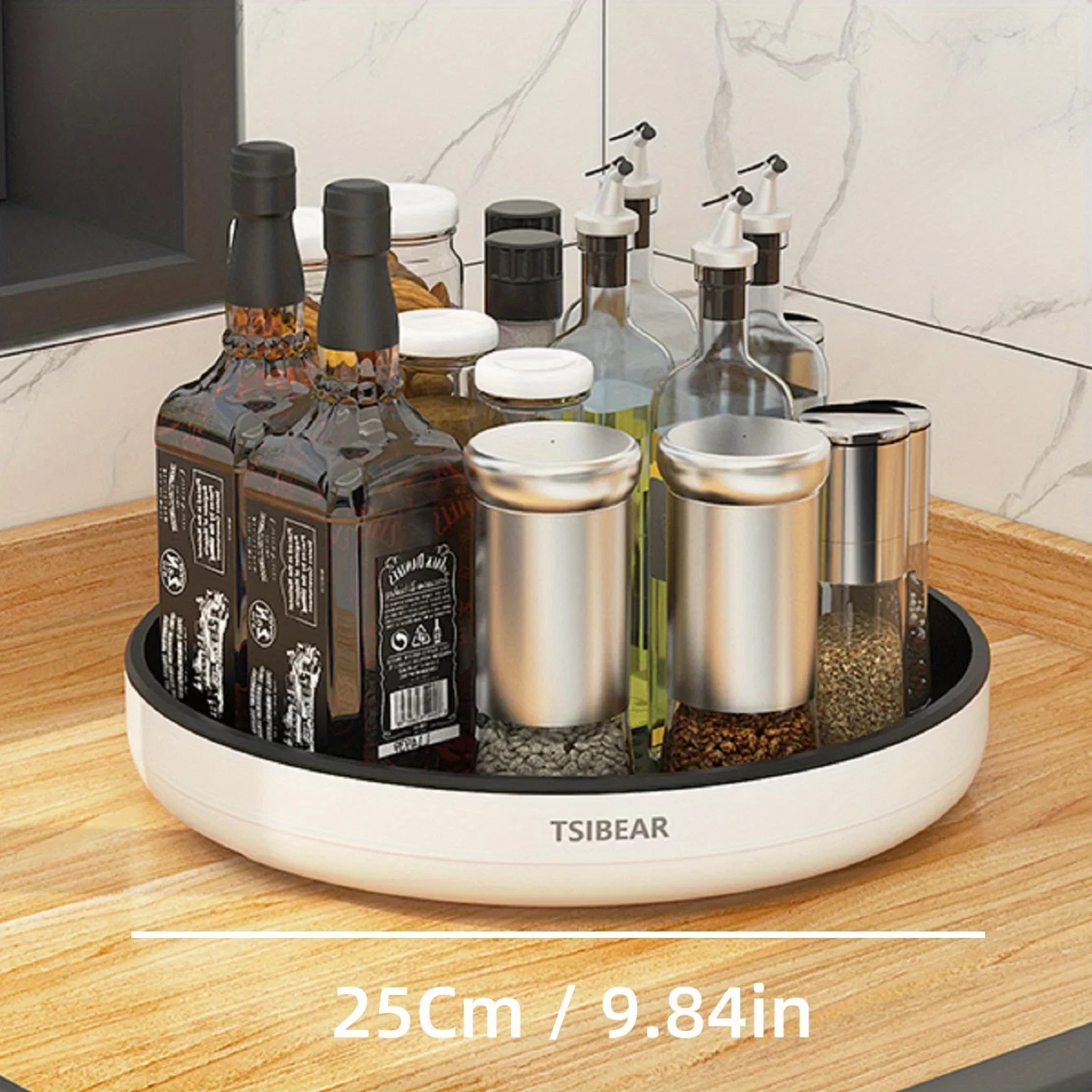 Kitchen Turntable Multifunctional Countertop Spice Bottle 360 ​​Rotating Storage
