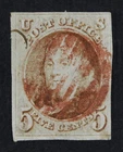 CKStamps: US Stamps Collection Scott#1 5c Franklin Used CV$375