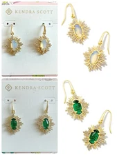 Kendra Scott Grayson Gold Sunburst Drop Earrings, Iridescent Opalite Illusion