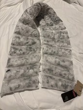 Nike Therma-FIT Insulated Down Wrap Neck Scarf One Size White Cool Grey BNWT