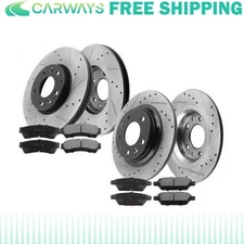 Front and Rear Disc Brake Rotor with Ceramic Brake Pad for 2006 - 2013 Mazda 6
