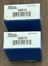Martin Sprocket 40B10, 1/2" Bore, lot of 2 NEW