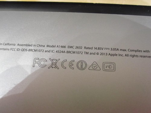 Apple MacBook Air A1466, 2013, 8gb RAM, 128gb SSD (13,3" Zoll) Laptop Notebook - Afbeelding 11 van 11