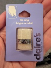Claire's Silver Tone Adjustable Toe Ring Filigree Scroll Pattern New