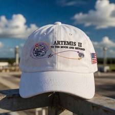Artemis II To The Moon And Beyond Embroidery Cap, Artemis II Mission Baseball Ha
